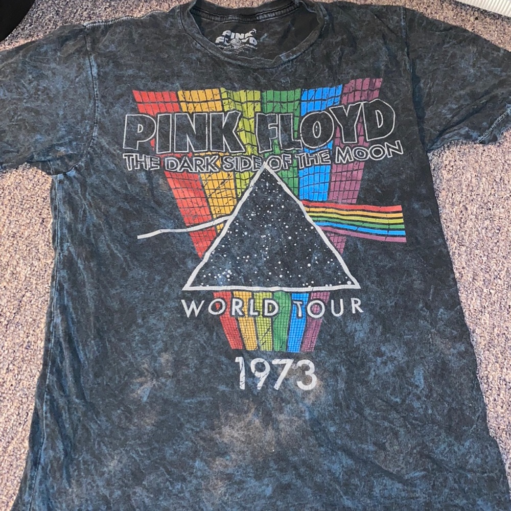 Pink Floyd dark tie dye band tee